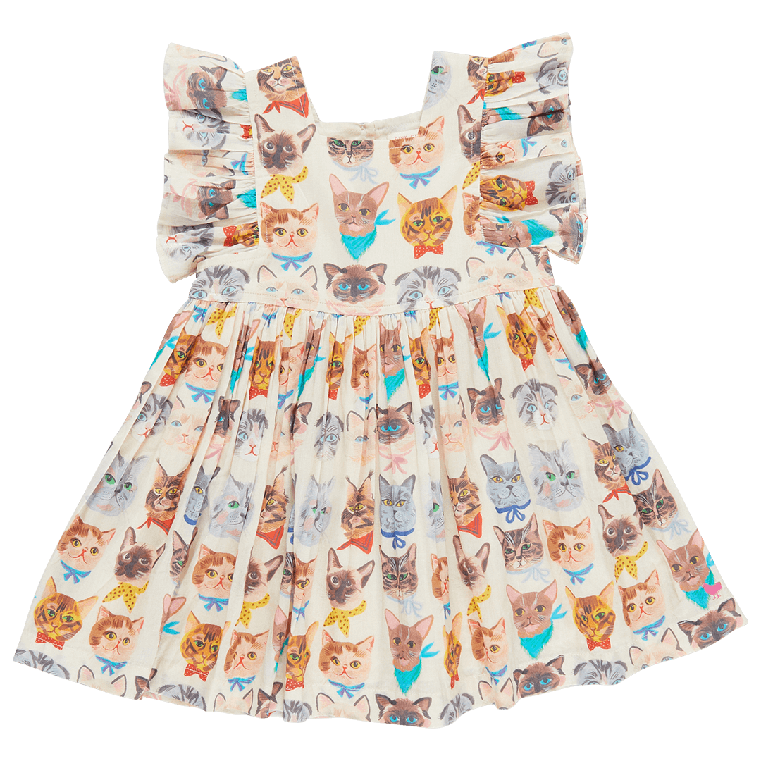 Girls Elsie Dress - Cool Cats