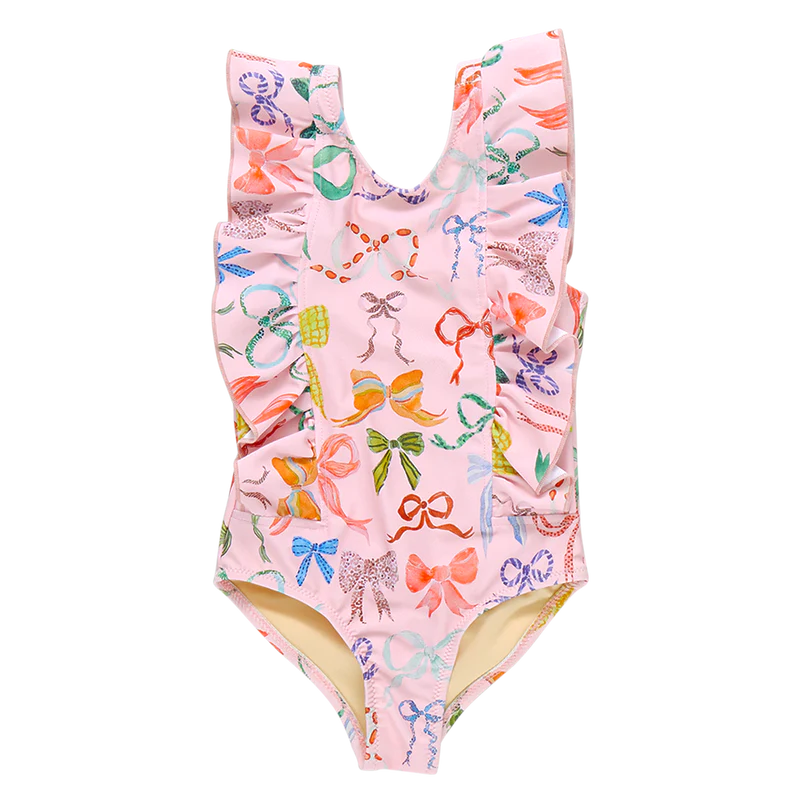 Girls Katniss Suit - Watercolor Bows