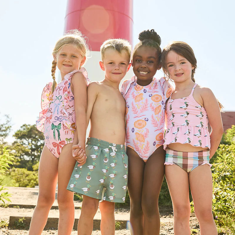 Girls Katniss Suit - Watercolor Bows