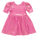 Girls Lame Laurie Dress - Pink