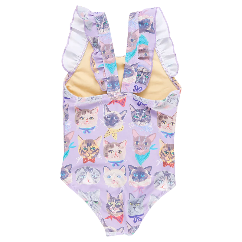 Girls Liv Suit - Lavender Cool Cats