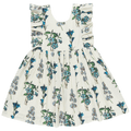 Girls Marceline Dress - Blue Botanical