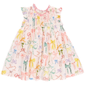 Girls Stevie Dress - Watercolor Bows