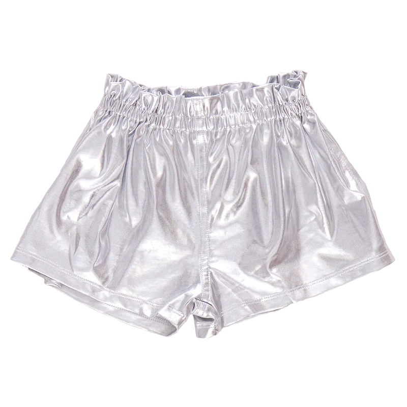 Girls Lame Theodore Short - Silver