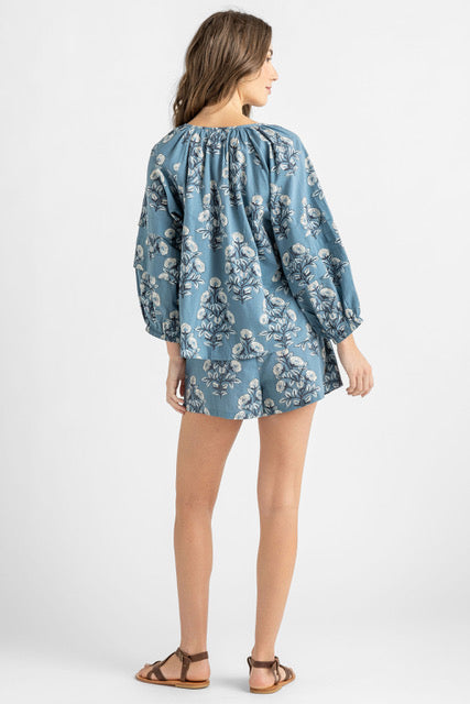 Womens Theodore Short - Blue Bouquet Floral
