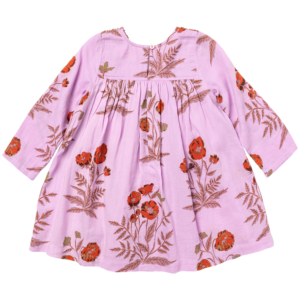 Girls Courtney Dress - Lavender Poppy