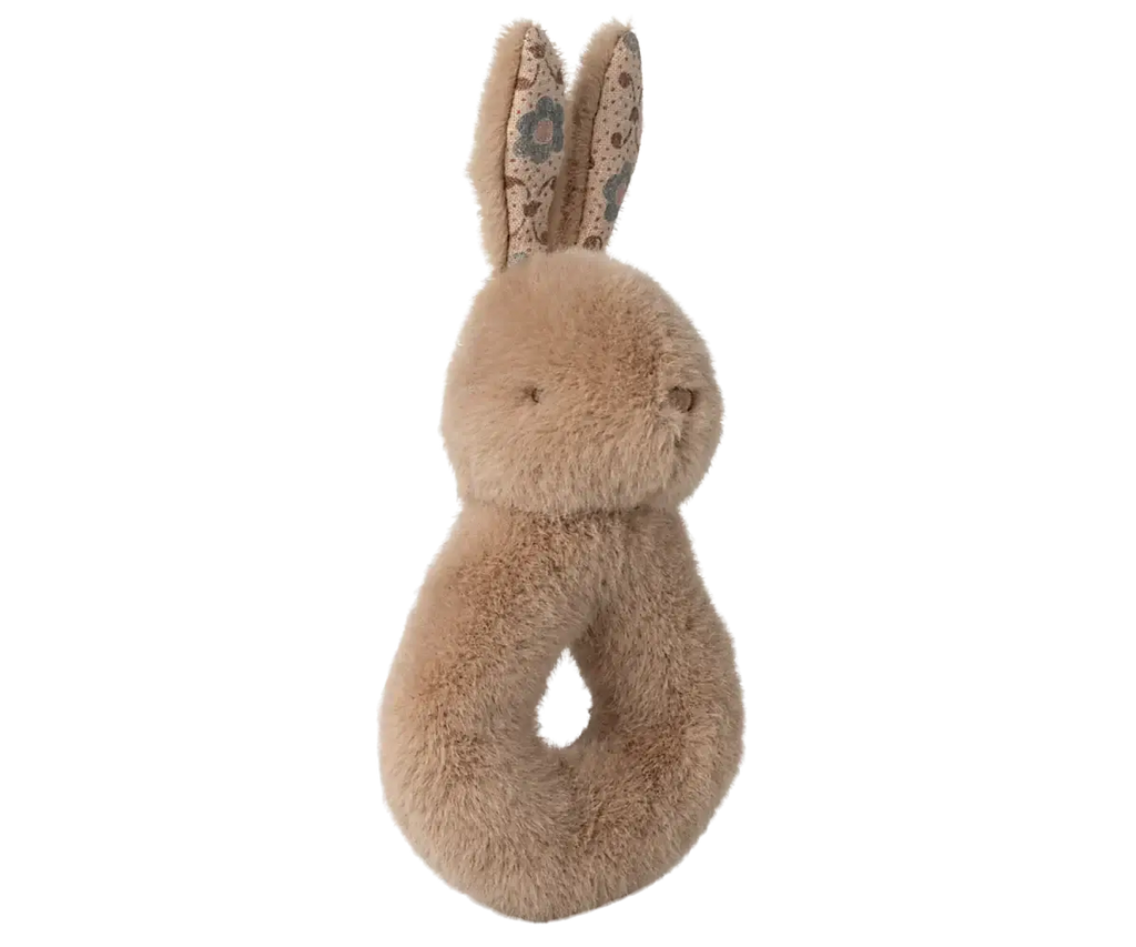 Rabbit Rattle Set - Cream Peach