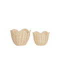 Rattan Lily Basket Set - Buttercream