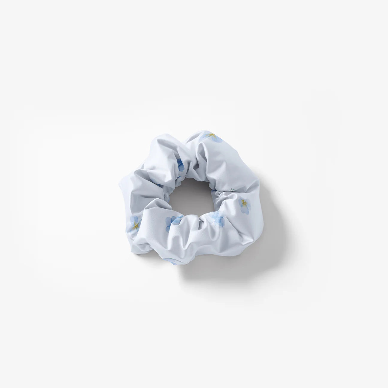 Classic Silk Scrunchie - 100% Mulberry Silk - Blue Pansy