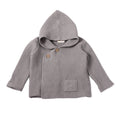 Milan Pastel Hooded Sweater Knit Baby Jacket - Organic Cotton | Heather Grey