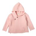Milan Pastel Hooded Sweater Knit Baby Jacket - Organic Cotton | Blush
