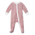 Christmas Tree Stripe Zip Baby Onesie