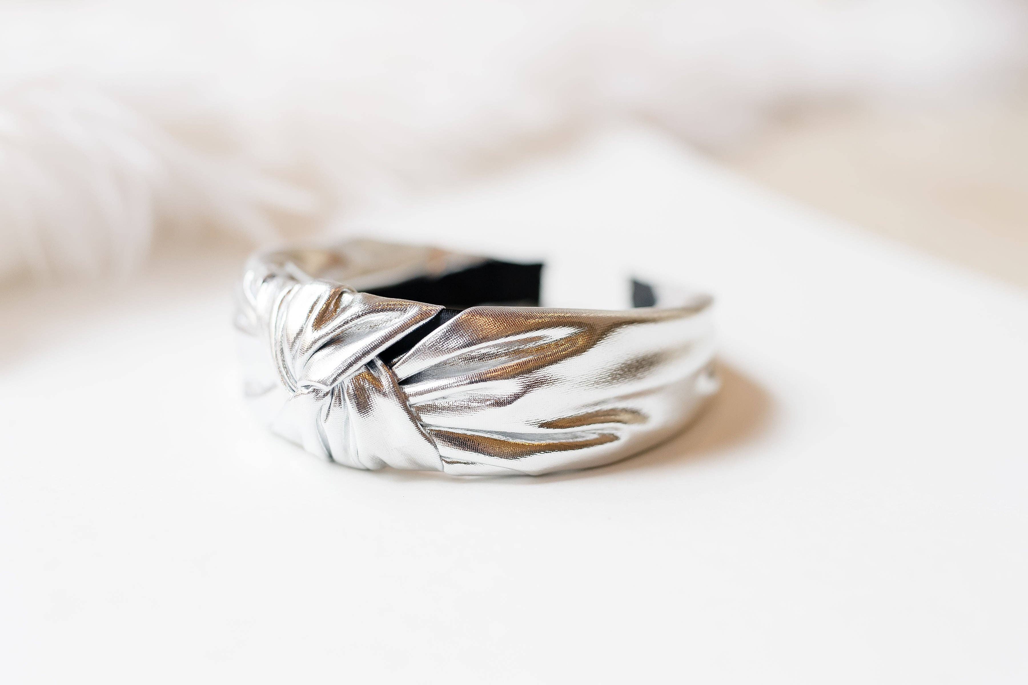 Lamé Knot Headband - Gold