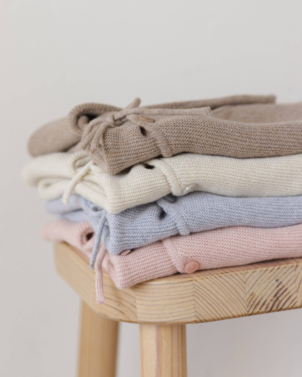 Wrap Knit Footie | Heathered Dusty Blue