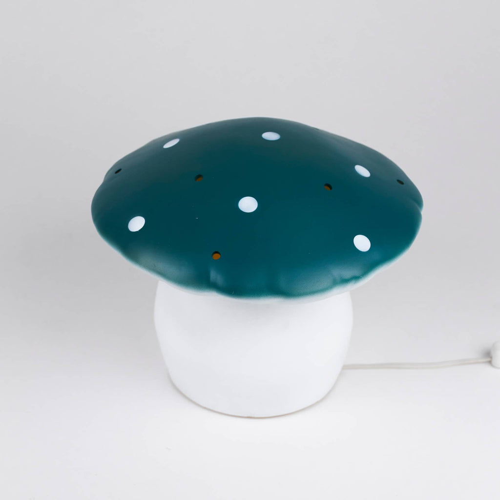 Medium Natural Teal Mushroom w/ Plug