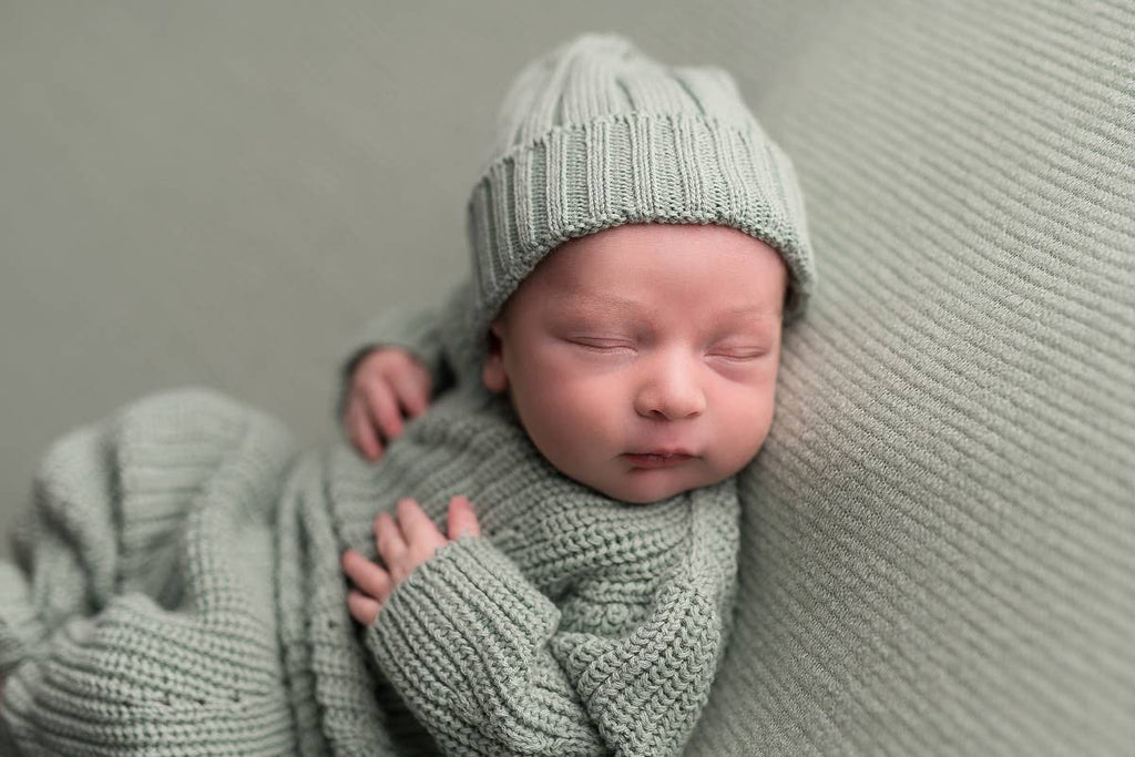 Organic Baby Hat in Mint