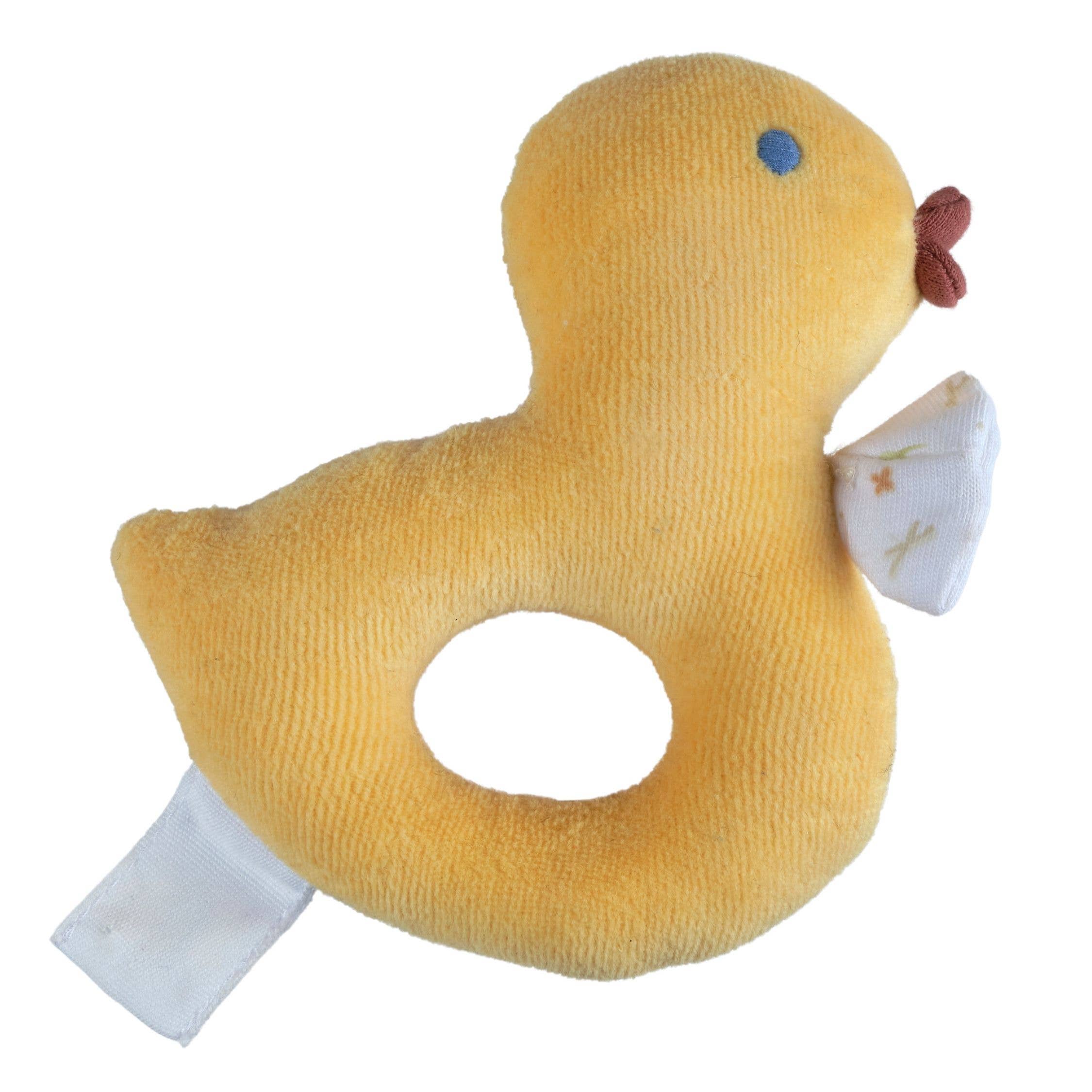Tara the Duck Organic Fabric Rattle