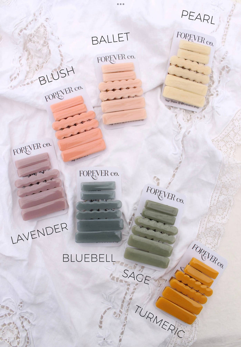 Mini Hair Clips - Sage