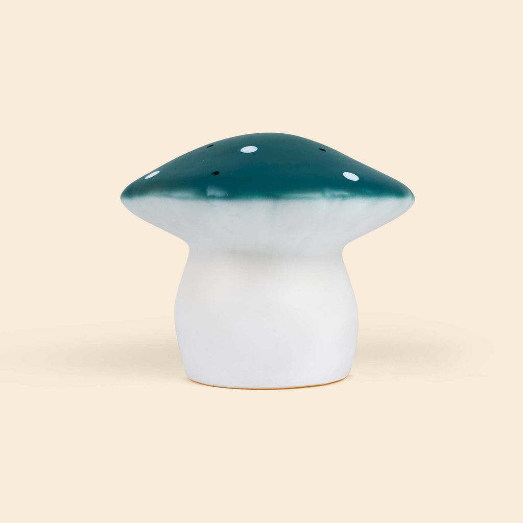 Medium Natural Teal Mushroom w/ Plug