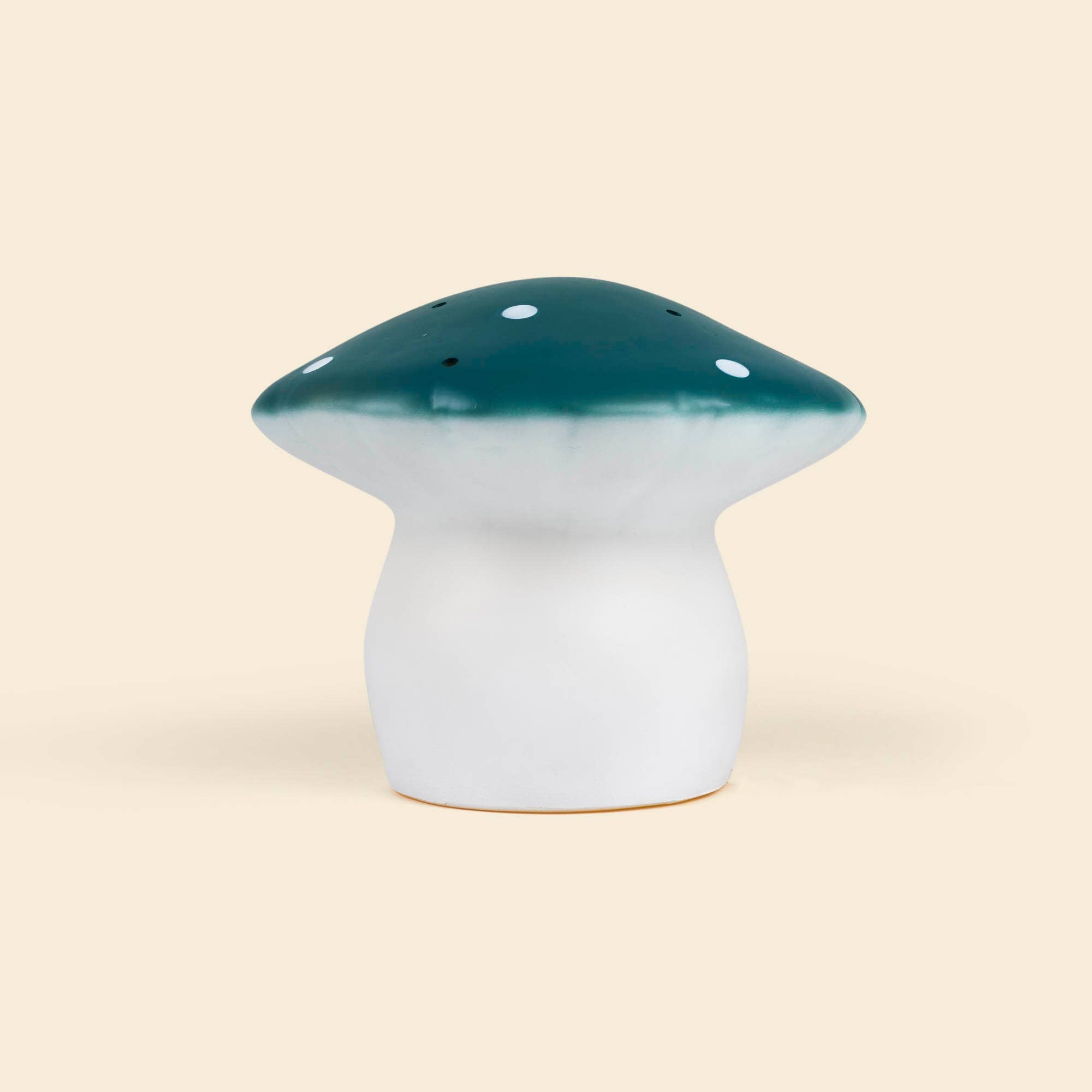 Medium Natural Teal Mushroom w/ Plug