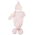 Bamboo Knotted Baby Gown & Beanie | Blush