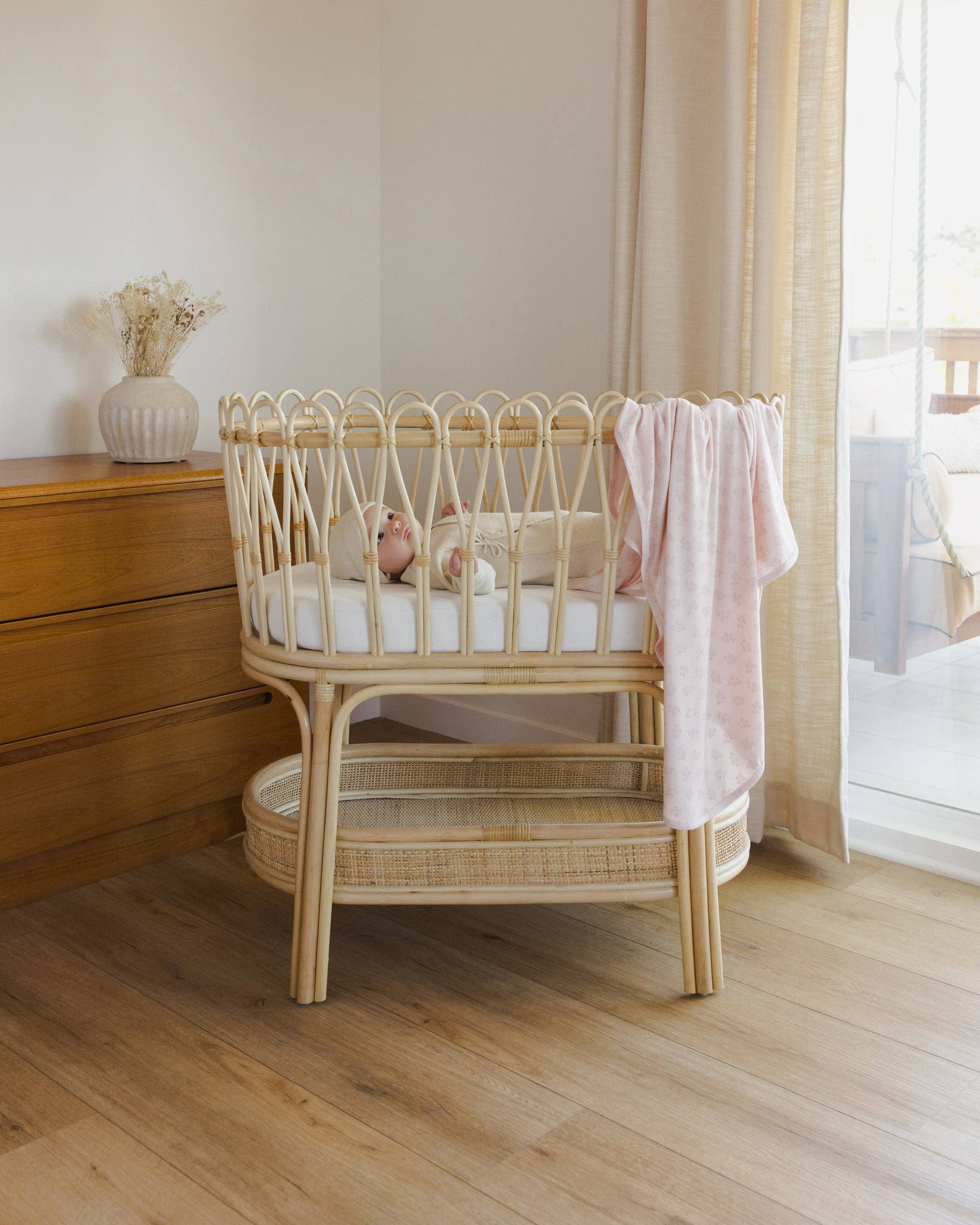 Wrap Knit Footie | Heathered Natural