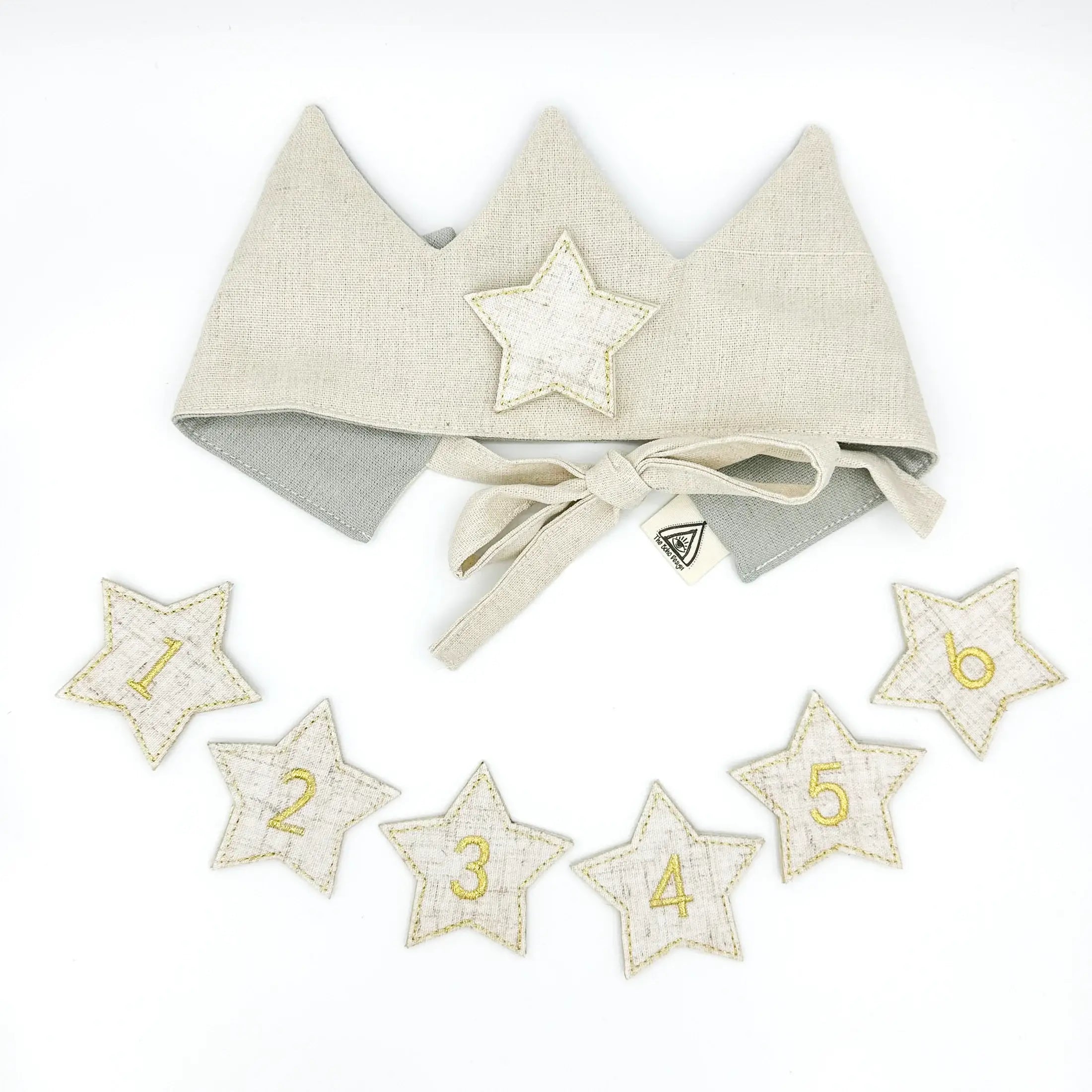 Linen Celebration Crown Light Blue