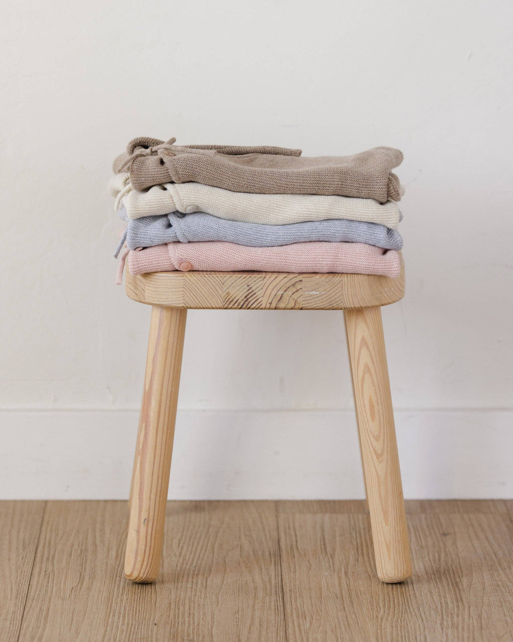 Wrap Knit Footie | Heathered Natural