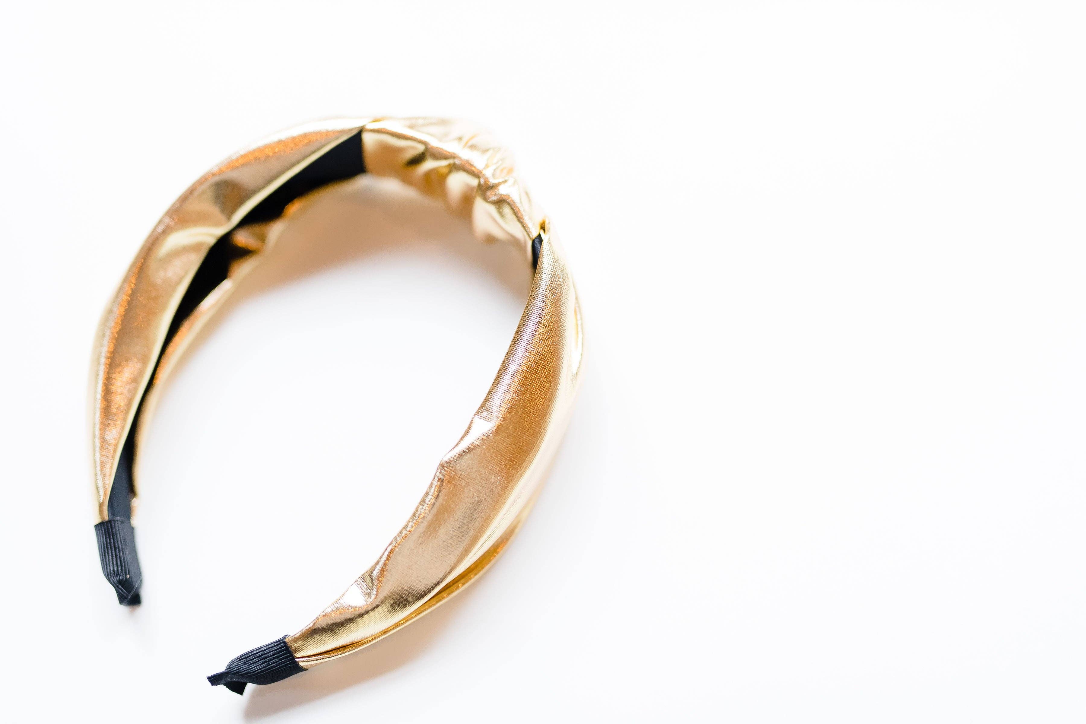 Lamé Knot Headband - Gold