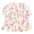 Baby Girls Organic Steph Dress - Vintage Rose Horses