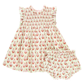 Baby Girls Stevie Dress Set - Green Dahlia