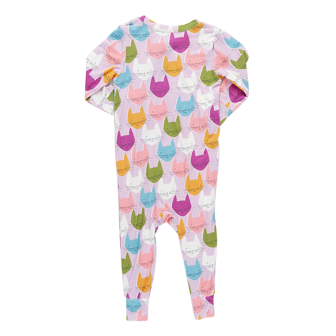 Baby Bamboo Romper - Multi Cats