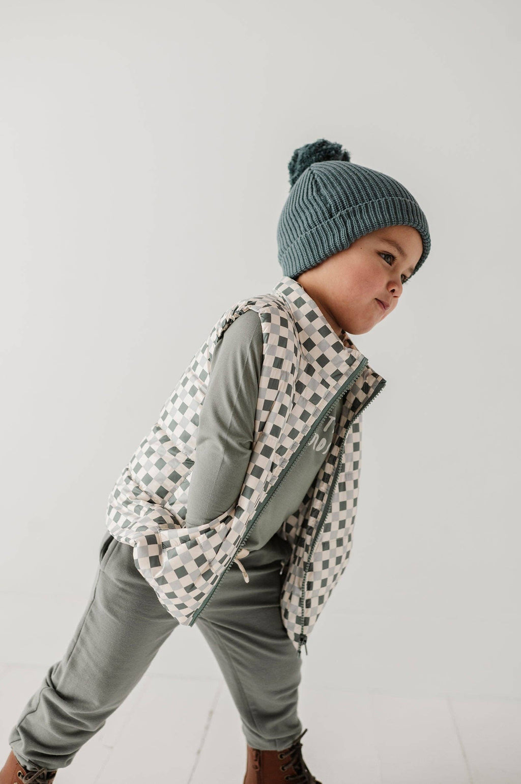 Knit Pom Hat - Deep Slate