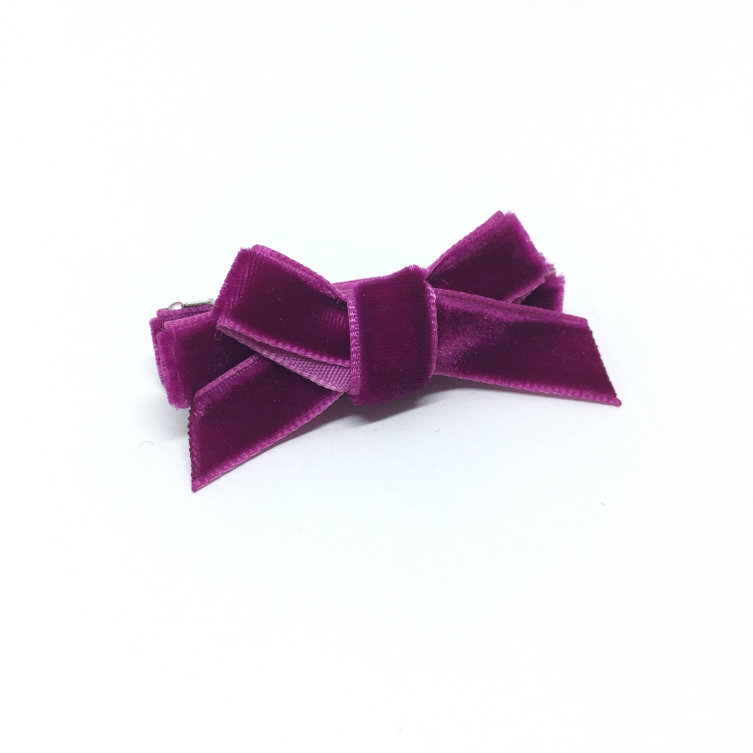 Boysenberry Velvet Mini Hair Bow