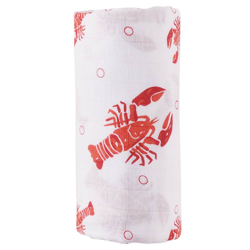 Heads or Tails Lobster Swaddle Blanket