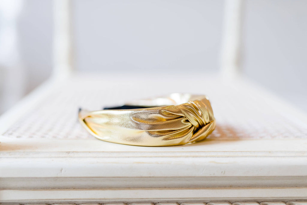 Lamé Knot Headband - Gold