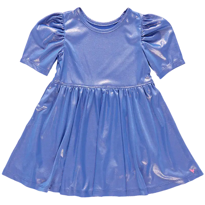 Girls Lame Laurie Dress - Blue
