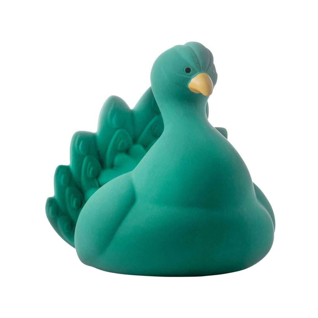 Natural rubber Bathtoy Peacock - Green