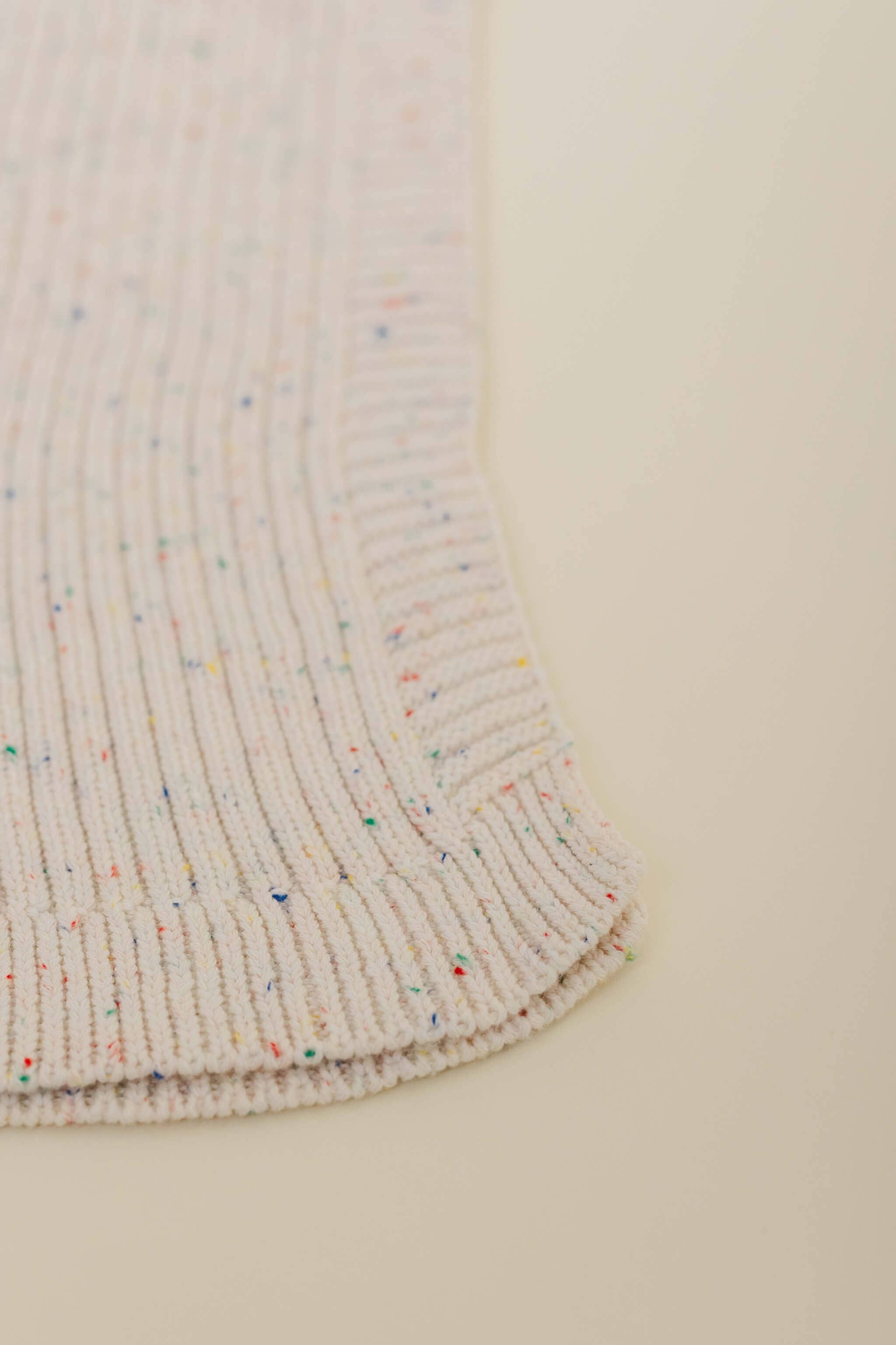 Sprinkle Knit Ribbed Blanket - Oat
