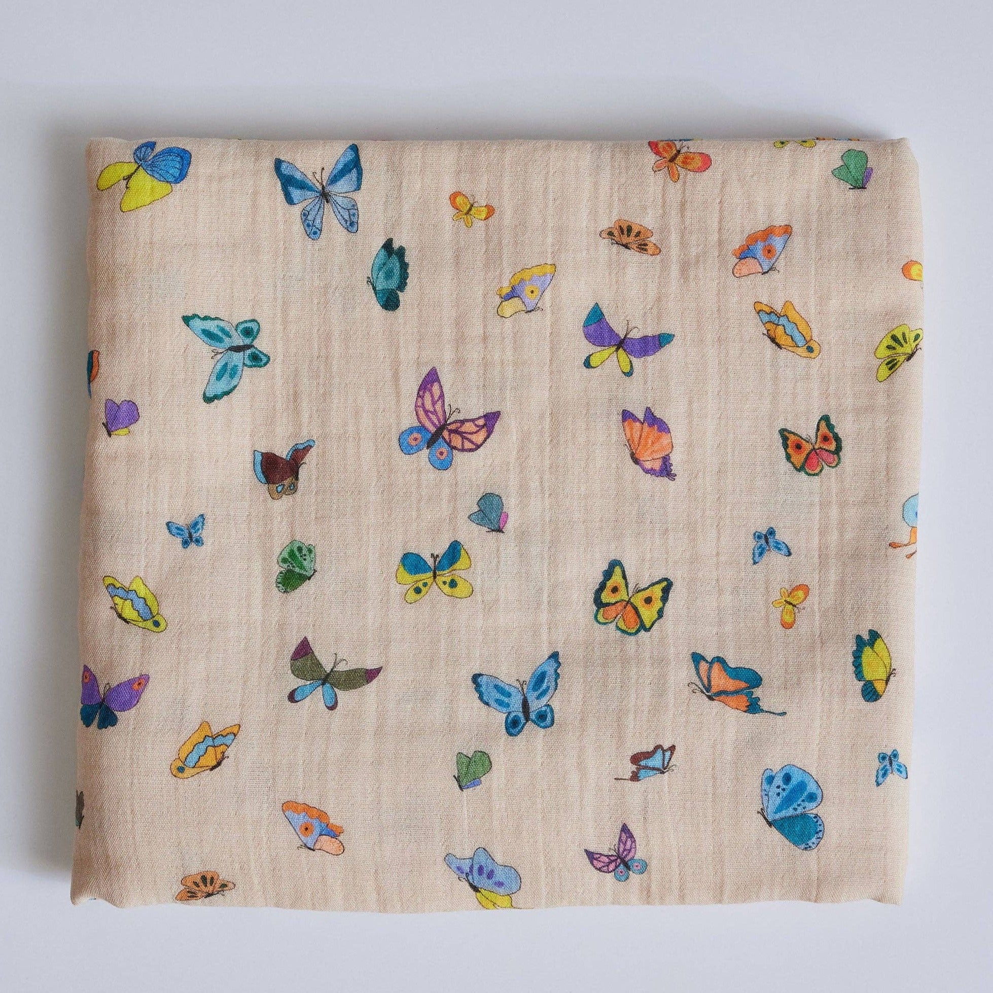 Blush Peach Madame Butterfly Shawl Blanket