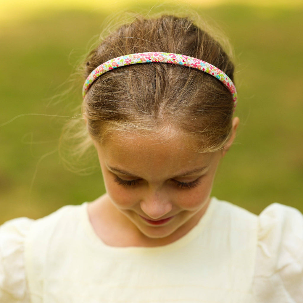 Thin Floral Headband - Purple