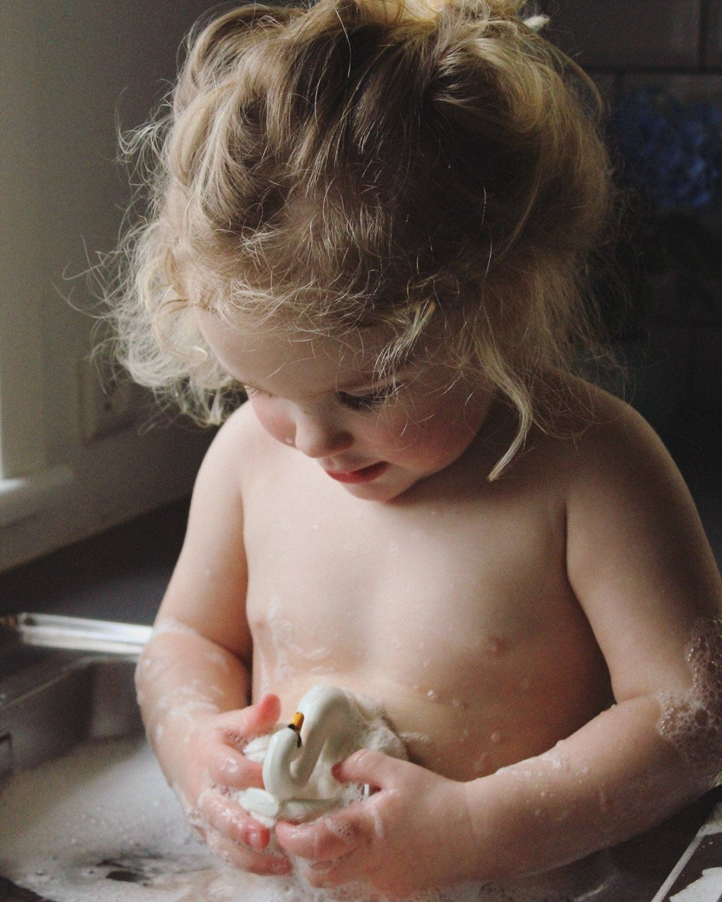 Natural rubber Bathtoy Swan - White | Small