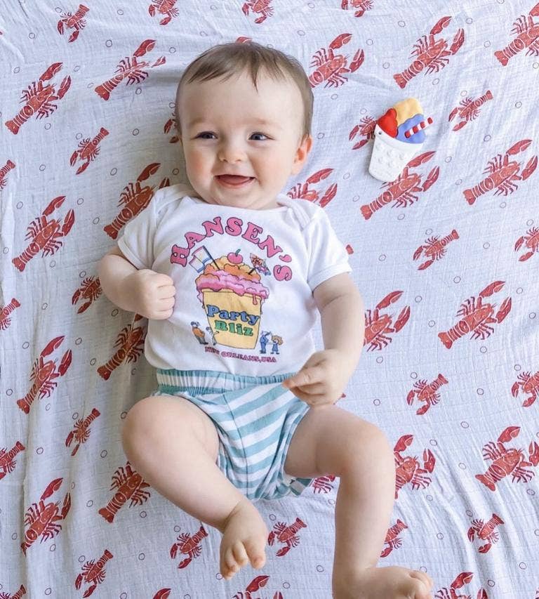 Heads or Tails Lobster Swaddle Blanket
