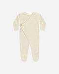 Wrap Knit Footie | Heathered Natural
