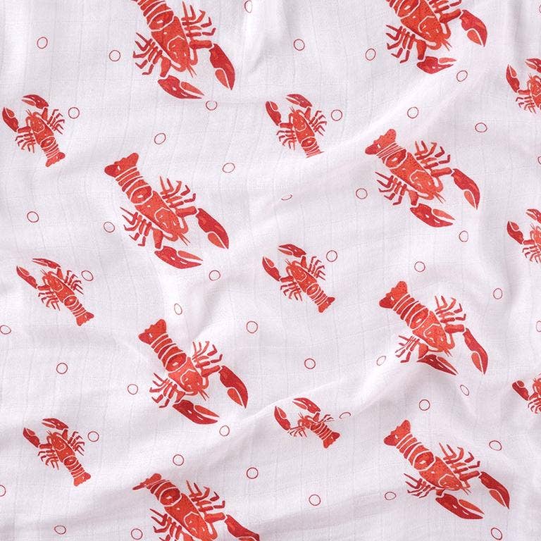 Heads or Tails Lobster Swaddle Blanket