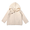 Milan Pastel Hooded Sweater Knit Baby Jacket - Organic Cotton | Cream