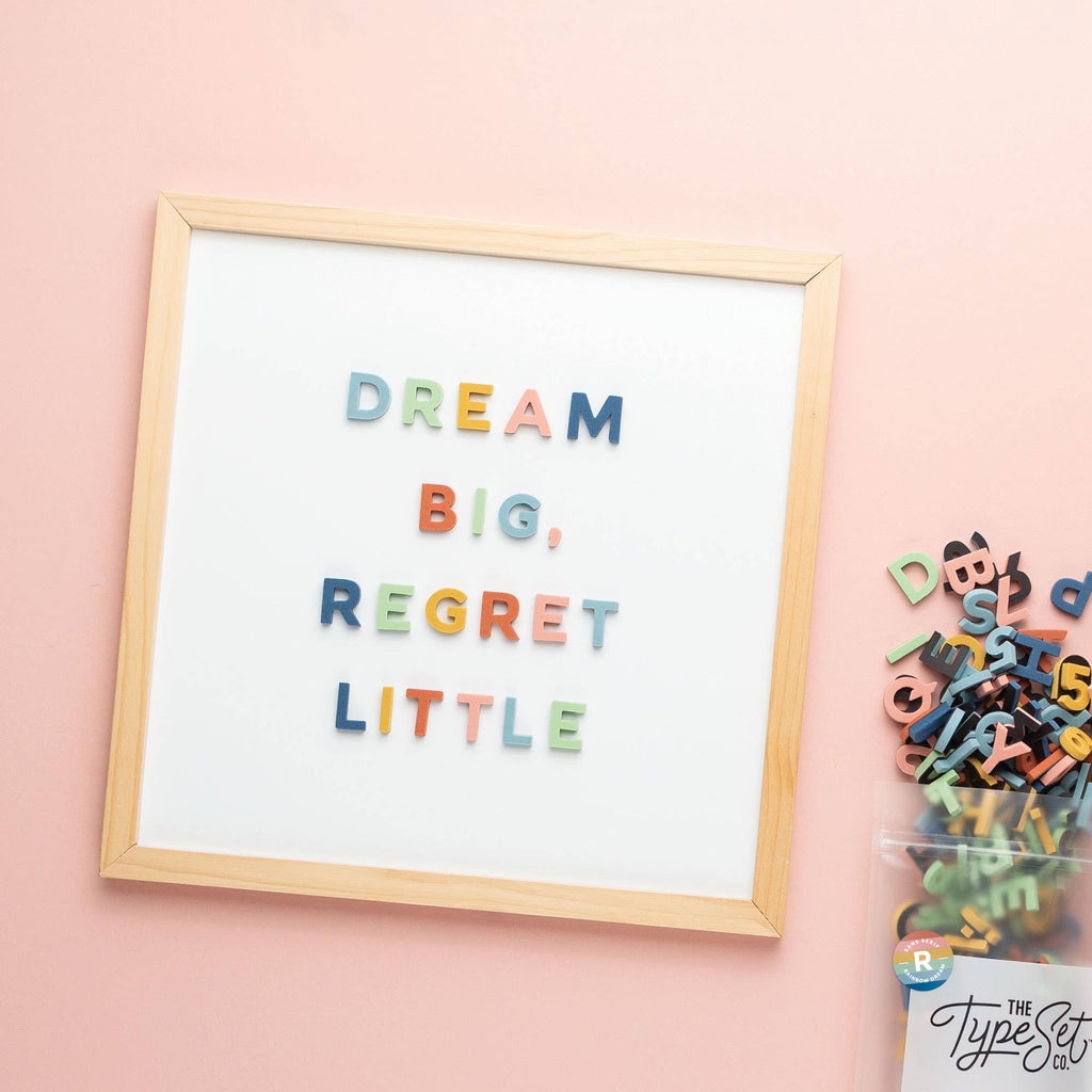 Rainbow 200pcs 1-inch Magnetic Letters: Rainbow Pop