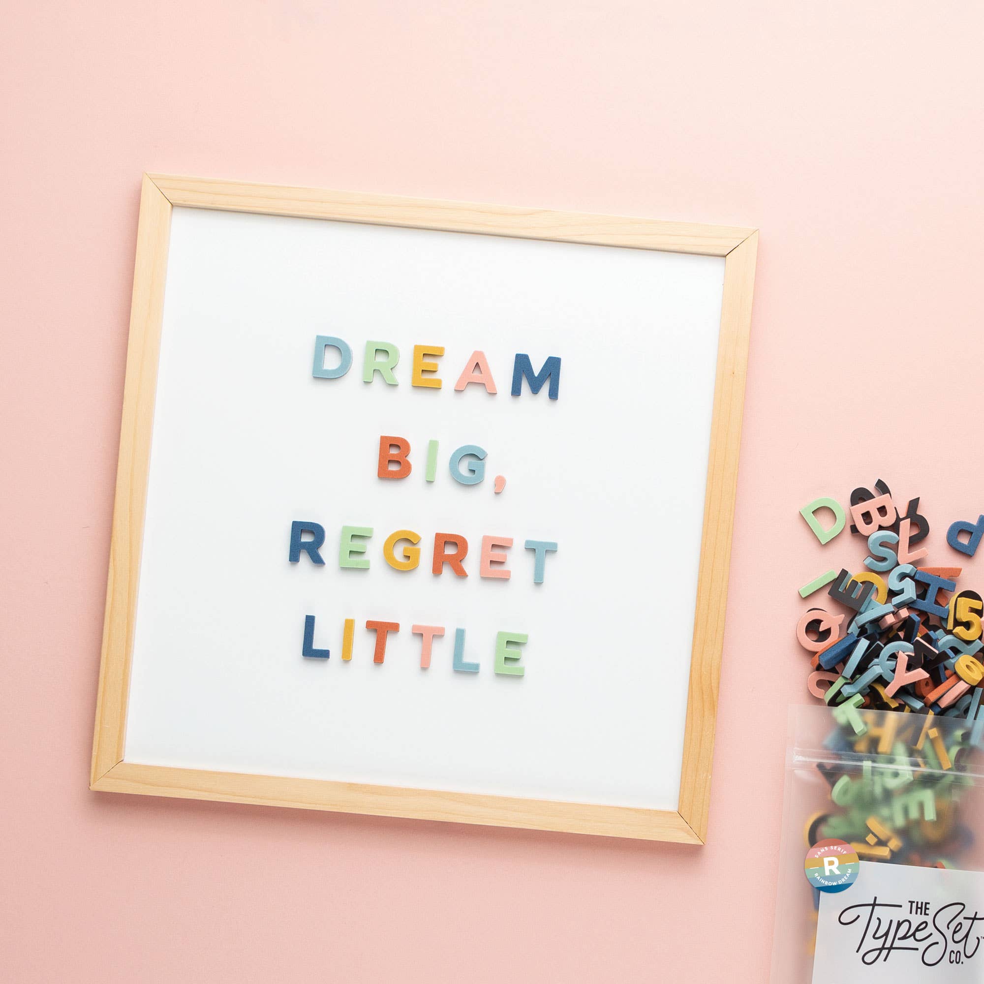 Rainbow 200pcs 1-inch Magnetic Letters: Rainbow Pop