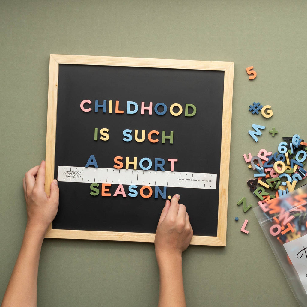 Rainbow 200pcs 1-inch Magnetic Letters: Rainbow Pop