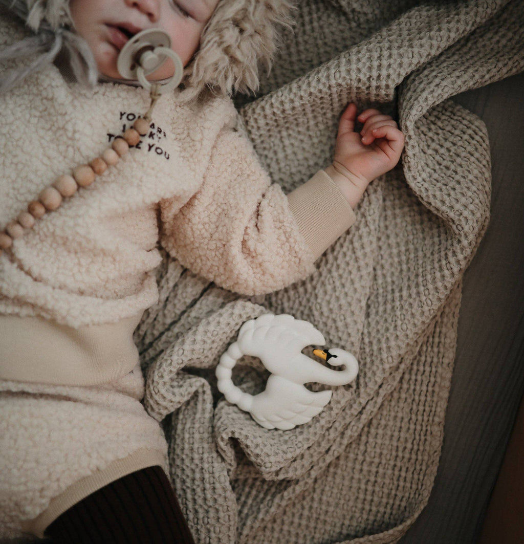 Natural rubber Teether Swan - White